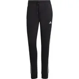 adidas Essentials 3-Streifen French Terry Cuffed Hose Black / White L