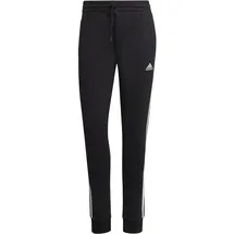 adidas Essentials 3-Streifen French Terry Cuffed Hose Black / White L