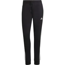 adidas Essentials 3-Streifen French Terry Cuffed Hose Black / White L