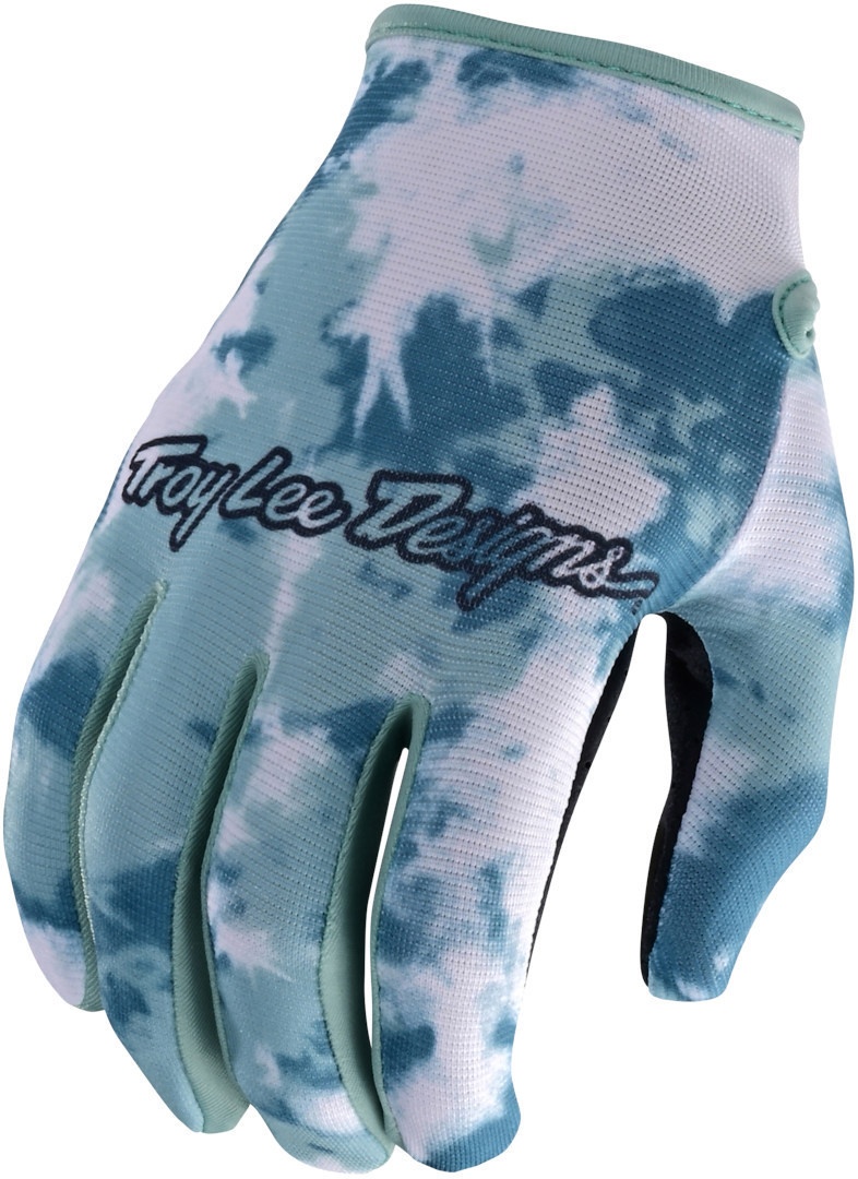 Troy Lee Designs Flowline Plot Motorcross handschoenen, blauw, L