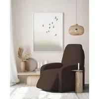 Italian Bed Linen Fashionable Elastischer Sesselbezug für Liegestuhl, Braun, Standardgröße