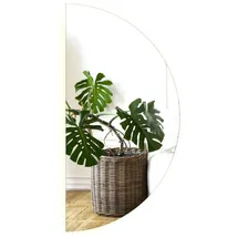 Tulup LED Spiegel LED-Beleuchteter Halbrunder Spiegel 30x60 cm Spiegel Halbkreis Mit LED-Licht Warmweiß 3000K