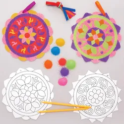 Sandkunst-Anhänger "Rangoli"  (6 Stück) Bastelsets