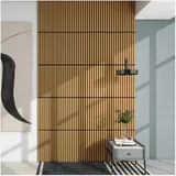 [neu.holz] Akustik-Wandpaneel Vang dunkelbraun 12 St. 60 x 60 cm