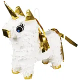 Boland Mini Pinata Einhorn 21 x 17 cm Grau/Weiß