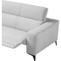 Egoitaliano Ecksofa »Edith, Designsofa mit hohem Sitzkomfort, L-Form«, inkl. elektrischer Relaxfunktion und manuell verstellbaren Kopfteilen weiß