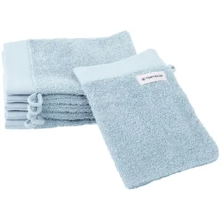 Waschhandschuh, 6er Set, 16 x 21 cm, 100% Baumwolle / Frottier, mit Aufhänger und Label mit Logo, COLOR BATH TOWEL Hellblau (Sky Blue)