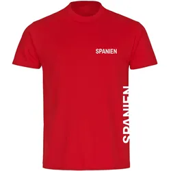 multifanshop Kinder T-Shirt - Spanien - Brust & Seite - Druck weiß - Kind
