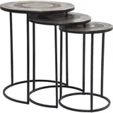 Kare DESIGN Beistelltisch Marrakesh 80270 3er Set Alu, Eisen, Stahl & Metall Gold