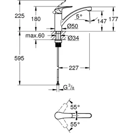 Grohe Eurosmart Einhebelmischer Chrom