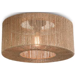 GOOD & MOJO Deckenleuchte "Iguazu", beige (natur), Ø 50cm H: 22cm, Lampen, Deckenlampe Deckenleuchte