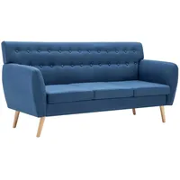 vidaXL 3-Sitzer-Sofa Stoff 172x70x82 cm Blau