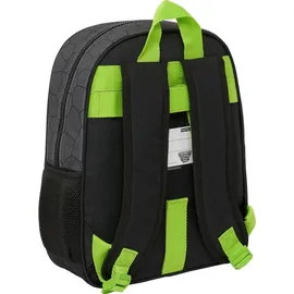Safta TORTUGAS Ninja Schulrucksack für Kinder, ideal für Kinder verschiedener Altersgruppen, bequem und vielseitig, Qualität und Widerstandsfähigkeit, 27 x 10 cm, Grau/Schwarz, Grau/Schwarz,