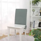 Bestenrose Stuhllehne Stuhlhussen Stretch Stuhlrückenabdeckung Jacquard Rückenlehnenbezug mit Rock Stretch Abnehmbare Waschbar Universal Stuhlhussen Rückenlehne für Esszimmer Hotel (Hellgrün, 2er Set)