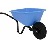 Fort Kinderschubkarre 20 l blau montiert mit PU-Rad
