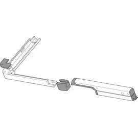 GEZE OL90N/OL95 Handhebel mit Eckumlenkung 54 mm Silber