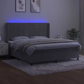 vidaXL Boxspringbett 180 x 200 cm Hellgrau
