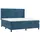 vidaXL Boxspringbett mit Matratze & LED Dunkelblau 160x200 cm Samt
