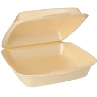 Papstar 12043 Brotdose Expandiertes Polystyrol EPS beige laminiert