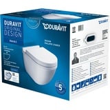 Duravit Starck 3 Wand-WC-Set inkl. WC-Sitz mit Absenkautomatik, weiß (45270900A11)