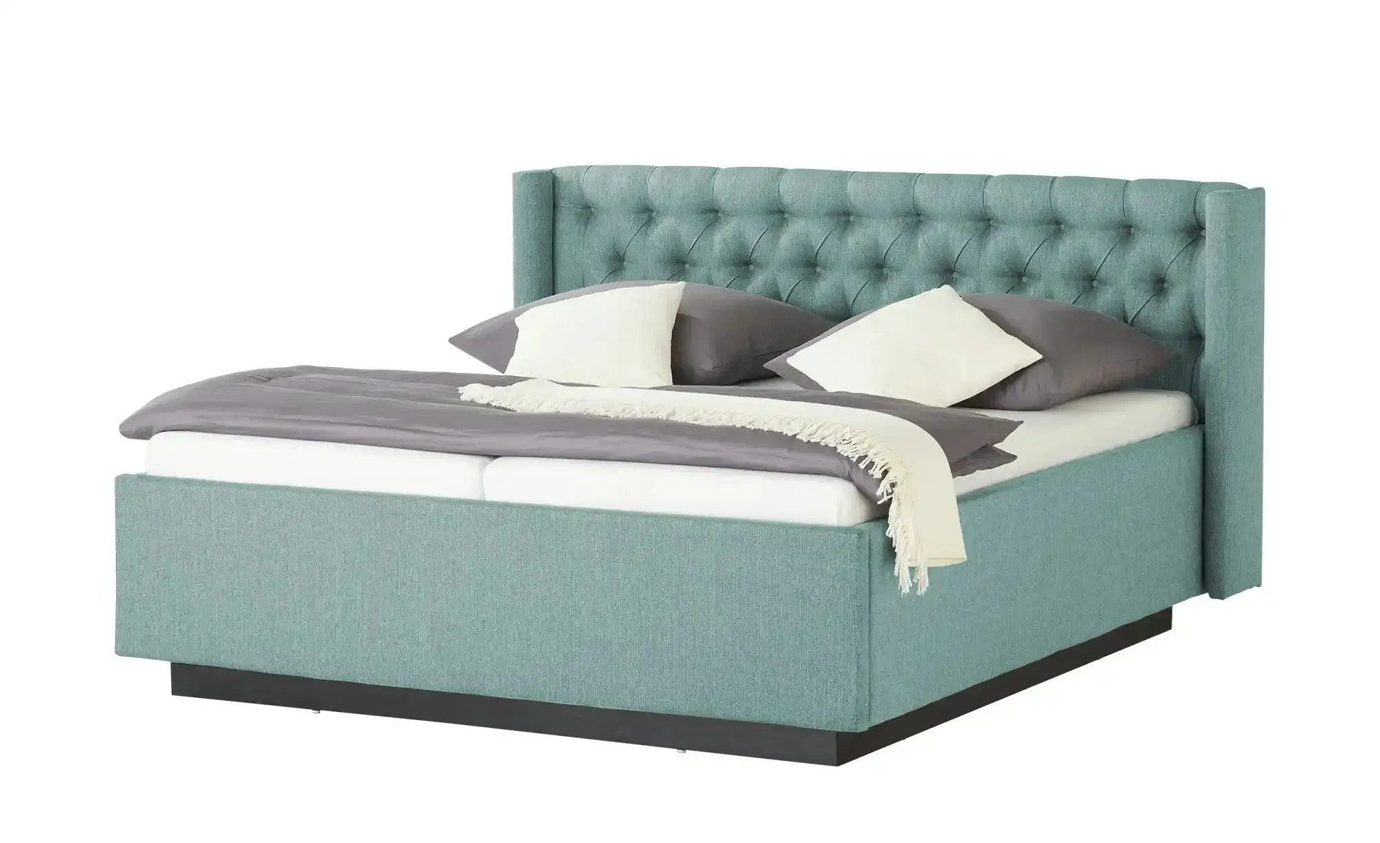 meinBett Polsterbettgestell  Eyra , türkis/petrol , Maße (cm): B: 188 H: 104