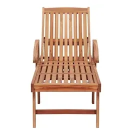 vidaXL Sonnenliegen 2 Stk. mit Auflagen Schwarz Massivholz Teak