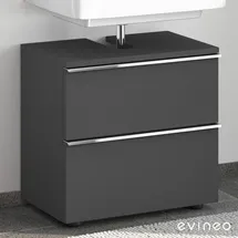 Evineo ineo4 Unterschrank B: 60 cm, 2 Auszüge, mit Griff, ohne Waschtischanbindung, BE0214AN,