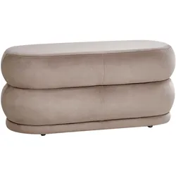 Bettbank Samt Taupe oval 90 x 40 cm ELLENDALE