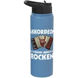 Akkordeon Rockt Handharmonika Rocker Sprüche Akkordeon Stainless Steel Insulated Water Bottle