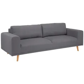 Home Affaire 3-Sitzer HOME AFFAIRE "Lasse", grau, B:239cm H:84cm T:89cm, Struktur fein( 100% Polyester);Filzoptik (100% Polyester);Luxus-Microfaser (100% Polyester), Sofas, im scandinavischem Stil mit Holzfüßen