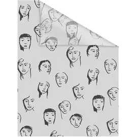 Lichtblick Fensterfolie selbstklebend, Sichtschutz, Faces - Schwarz