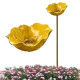 2PCS Metall Blumen Gartenstecker Vogeltränke, Insektentränke Bienentränke Für Den Garten, Gartendekorationen