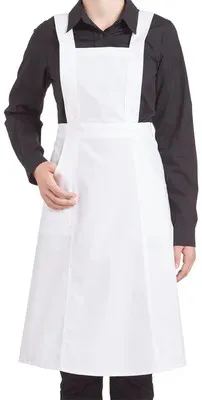 Schwesternschürze Rocklänge ca. 75cm weiß, Größe 34 01/23/01 - weiss
