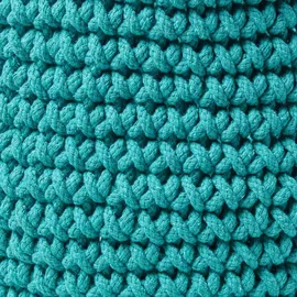 Homescapes Gestrickter Aufbewahrungskorb 42 x 42 x 37 cm Petrol