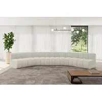 altdecor Wohnlandschaft modulares Sofa Montra-U1 - 490x174x70 cm Creme