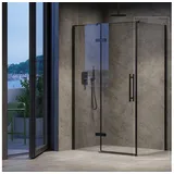 Ravak Cool! Duschtür rechts 100 x 195 cm schwarz transparent X9VVA0300Z1
