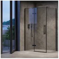 Ravak Cool! Duschtür rechts 100 x 195 cm schwarz transparent X9VVA0300Z1