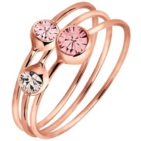 Elli Set Kristalle 925 Sterling Silber rosé-vergoldet 58 Damen