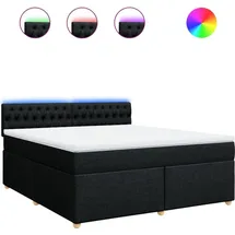 vidaXL Boxspringbett 180 x 200 cm Schwarz