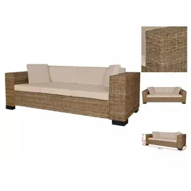 vidaXL 3-Sitzer Sofa Set Echt Rattan
