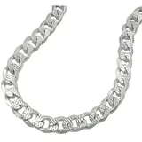GALLAY Kette 5,6mm flache Panzerkette mit Muster Silber