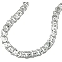 GALLAY Kette 5,6mm flache Panzerkette mit Muster Silber
