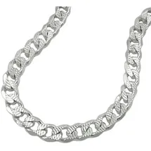 GALLAY Kette 5,6mm flache Panzerkette mit Muster Silber