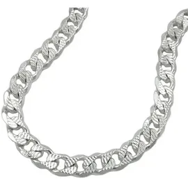 GALLAY Kette 5,6mm flache Panzerkette mit Muster Silber