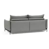 INNOVATION LIVING Schlafsofa Malloy Metall schwarz Stoff Ash Grey