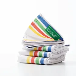 Benetton - Set 4-teiliges Tischset 30 x 45 cm, 100 % Baumwolle, Regenbogenfarben, Regenbogenfarben
