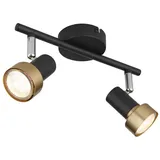 GLOBO Deckenlampe Deckenstrahler Deckenleuchte beweglich Wohnzimmerlampe schwarz gold