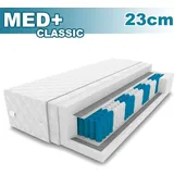 9 Zonen Matratze MED+ Classic 100x200x23cm Taschenfederkern | Rollmatratze mit waschbarem Bezug I H3