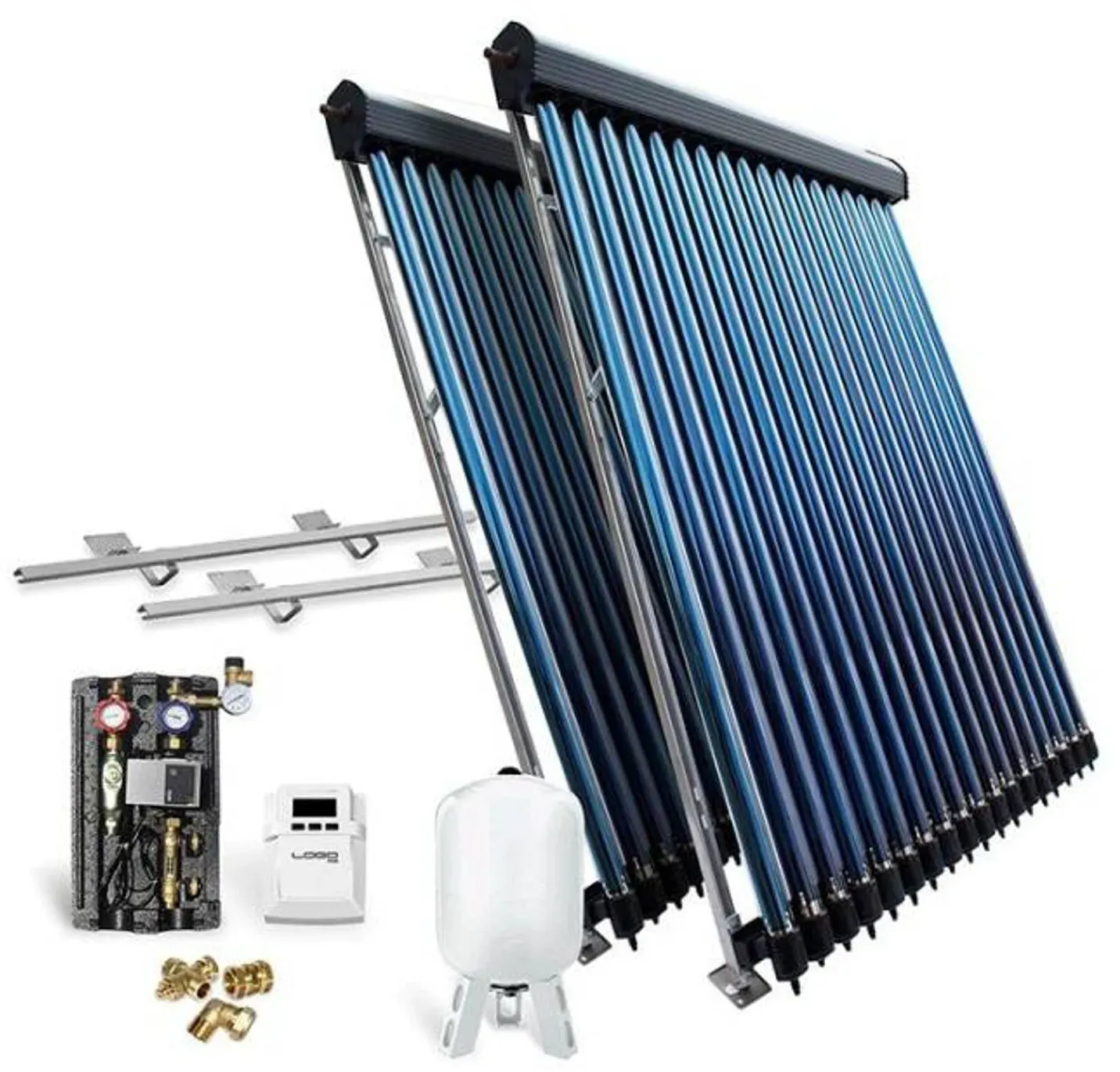 Solar-Paket Röhrenkollektor HP30 9,78 m2 für Schrägdach