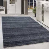 HomebyHome Teppich Wohnzimmer 160x230 cm Kurzflor Grau Moderne Einfarbig Meliert Design - Esszimmer und Schlafzimmer Teppich Kurzflor Teppiche Extra Weich Pflegeleicht - Carpet Living Room